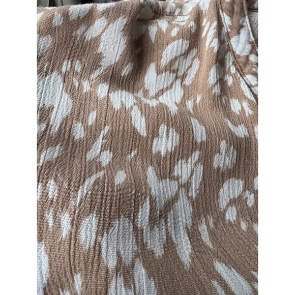 Aakaa Tan and Cream Chetah pattern summer dress super cute - XS - 343 - Picture 6 of 6